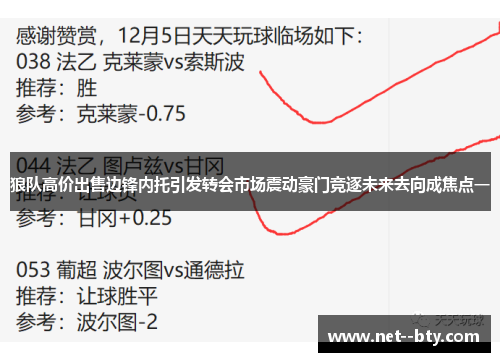 狼队高价出售边锋内托引发转会市场震动豪门竞逐未来去向成焦点一